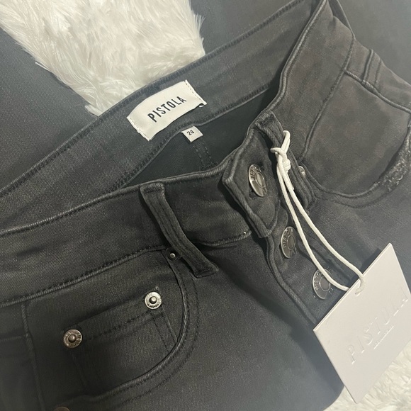 Pistola - Aline High Rise Skinny Jean Dark Grey Sz. 24 - Picture 5 of 6